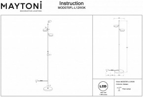 Торшер Maytoni Fad MOD070FL-L12W3K в Озерске - ozersk.mebel24.online | фото 3