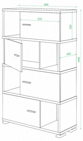 Тумба комбинированная Домино нельсон СБ-30/4 в Озерске - ozersk.mebel24.online | фото 2