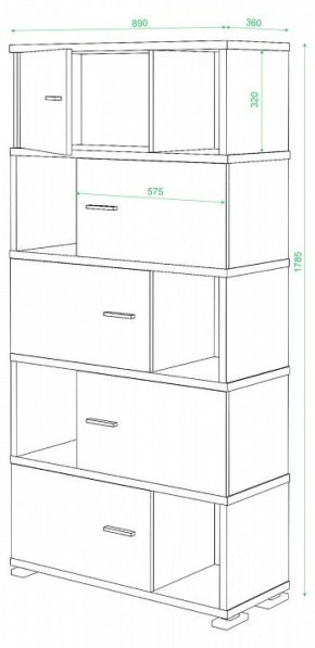 Тумба комбинированная Домино нельсон СБ-30/5 в Озерске - ozersk.mebel24.online | фото 2