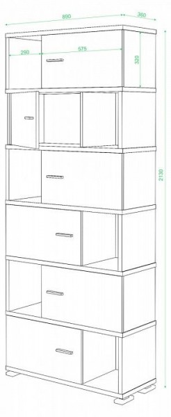 Тумба комбинированная Домино нельсон СБ-30/6 в Озерске - ozersk.mebel24.online | фото 2