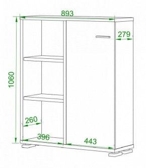 Тумба комбинированная Домино ПУ-50-2 в Озерске - ozersk.mebel24.online | фото 2