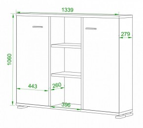 Тумба комбинированная Домино ПУ-60-3 в Озерске - ozersk.mebel24.online | фото 2