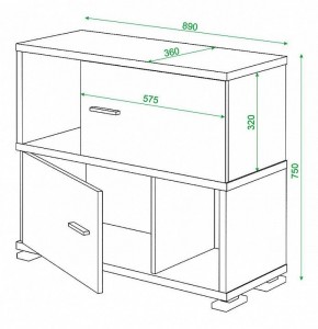 Тумба комбинированная Домино СБ-30/2 в Озерске - ozersk.mebel24.online | фото 3