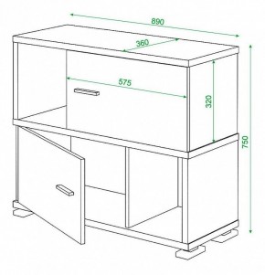 Тумба комбинированная Домино СБ-30/2 в Озерске - ozersk.mebel24.online | фото 3