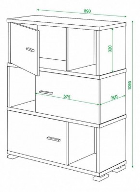 Тумба комбинированная Домино СБ-30/3 в Озерске - ozersk.mebel24.online | фото 3