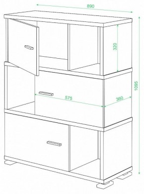 Тумба комбинированная Домино СБ-30/3 в Озерске - ozersk.mebel24.online | фото 3