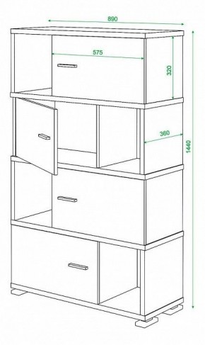 Тумба комбинированная Домино СБ-30/4 в Озерске - ozersk.mebel24.online | фото 2