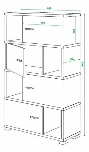 Тумба комбинированная Домино СБ-30/4 в Озерске - ozersk.mebel24.online | фото 3