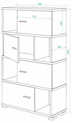 Тумба комбинированная Домино СБ-30/4 в Озерске - ozersk.mebel24.online | фото 3