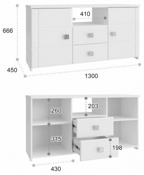 Тумба комбинированная Изабель ИЗ-53К в Озерске - ozersk.mebel24.online | фото 3