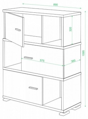 Тумба комбинированная СБ-30/3 в Озерске - ozersk.mebel24.online | фото 2