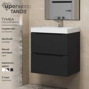 Тумба под раковину Uperwood Tanos 50 см, подвесная, черная матовая в Озерске - ozersk.mebel24.online | фото 4