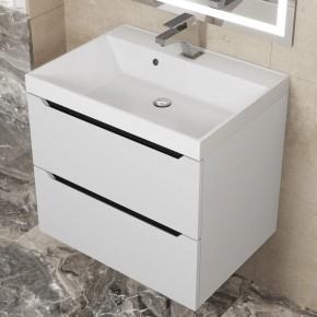 Тумба под раковину Uperwood Tanos 60 см, подвесная, белая/графит в Озерске - ozersk.mebel24.online | фото 10
