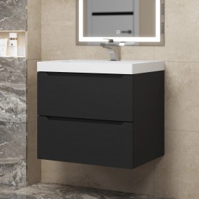 Тумба под раковину Uperwood Tanos 60 см, подвесная, черная матовая в Озерске - ozersk.mebel24.online | фото