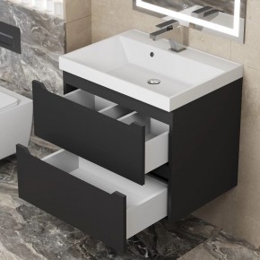 Тумба под раковину Uperwood Tanos 60 см, подвесная, черная матовая в Озерске - ozersk.mebel24.online | фото 2