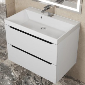 Тумба под раковину Uperwood Tanos 70 см, подвесная, белая/графит в Озерске - ozersk.mebel24.online | фото 9