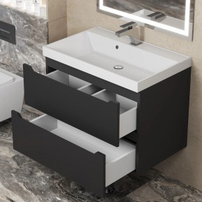 Тумба под раковину Uperwood Tanos 70 см, подвесная, черная матовая в Озерске - ozersk.mebel24.online | фото 2