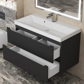 Тумба под раковину Uperwood Tanos 90 см, подвесная, черная матовая в Озерске - ozersk.mebel24.online | фото 10