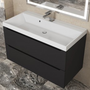 Тумба под раковину Uperwood Tanos 90 см, подвесная, черная матовая в Озерске - ozersk.mebel24.online | фото 11