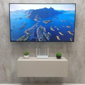 Тумба подвесная под ТВ LINES MTV3-MA 900 Бежевый (Леда-М 10.1.5) в Озерске - ozersk.mebel24.online | фото 3