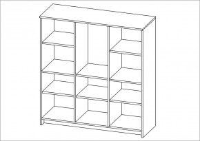 Тумба СИРИУС трехдверная с одним ящиком, цвет белый в Озерске - ozersk.mebel24.online | фото 3