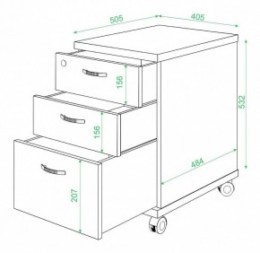 Тумбочка Домино ТС-2 в Озерске - ozersk.mebel24.online | фото 3