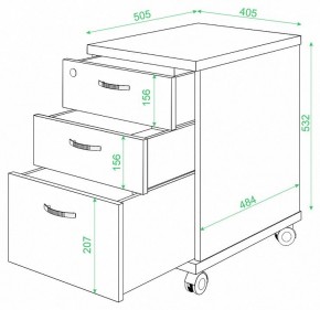 Тумбочка Домино ТС-2 в Озерске - ozersk.mebel24.online | фото 2