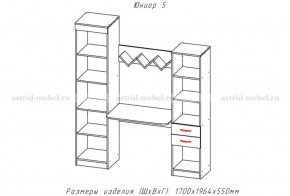 ЮНИОР-5 Уголок школьника (ЦРК.ЮНР.05) в Озерске - ozersk.mebel24.online | фото 2