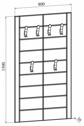 Вешалка настенная Изабель ИЗ-80 в Озерске - ozersk.mebel24.online | фото 2