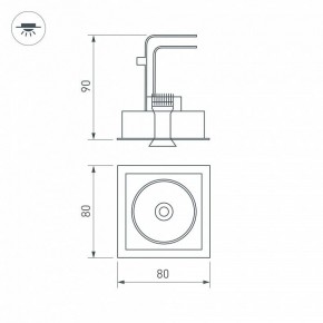 Встраиваемый светильник Arlight CL-SIMPLE-S80x80-9W Day4000 (BK, 45 deg) 026875 в Озерске - ozersk.mebel24.online | фото 9