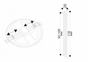 Встраиваемый светильник Arte Lamp Mesura A7973PL-1WH в Озерске - ozersk.mebel24.online | фото 5