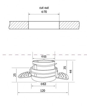 Встраиваемый светильник Maytoni Reif DL048-01W в Озерске - ozersk.mebel24.online | фото 3