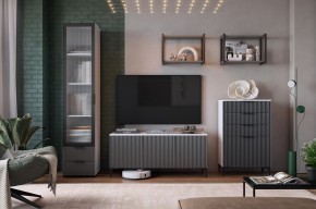 ЗЕФИР Гостиная К2 (белое дерево/черный муар) в Озерске - ozersk.mebel24.online | фото